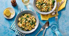 Creamy Kale, Courgette and Lemon Pasta
