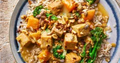 Creamy Peanut and Butternut Squash Curry with Tempeh