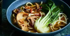 Quick Mushroom Udon Soup