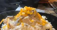 Baked Chicken and Rice with Creamy Mushroom Sauce
