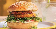 Grilled Butternut Squash Burgers with Chilli Garlic Oil