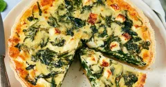 Spinach and Feta Quiche with Homemade Shortcrust Pastry