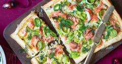 Smoked Salmon, Leek and Dill Puff Pastry Tart