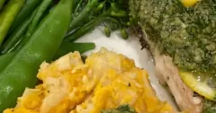 Baked Salmon with Herby Salsa Verde