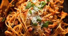 Sicilian Chicken Spaghetti with Artichokes and Olives