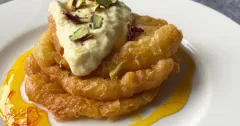 Malpua with Rabri: Indian Saffron Pancakes & Cream