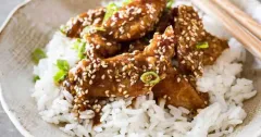 Crispy Baked Honey Sesame Chicken