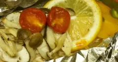 Japanese Foil-Baked Salmon with Mushrooms