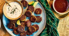Authentic Lamb Shami Kebab with Refreshing Mint Raita