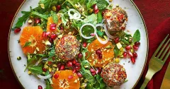 Spiced Feta Balls with Pistachio and Clementine Salad