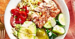 Miso Salmon Brown Rice Bowl
