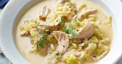 Creamy Lemon Chicken and Rice Soup