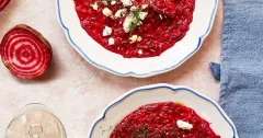 Creamy Beetroot Risotto with Feta and Dill