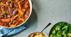 One-Pan Beef Stew with Root Vegetable Mash
