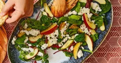 Fresh Apple and Feta Salad with Honey-Lemon Dressing