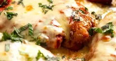Crispy Chicken Parmigiana with Tomato Sauce