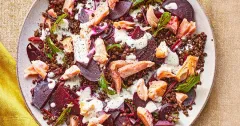 Roasted Beetroot Salad with Pickled Stalks
