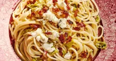 Creamy Pancetta, Leek and Gorgonzola Pasta