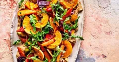 Roasted Butternut Squash and Hummus Winter Salad