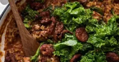 Creamy Chorizo and Kale Risotto