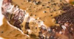 Perfect Steak with Creamy Peppercorn Sauce