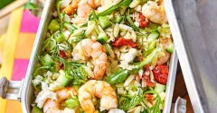 Prawn Orzo Pasta Salad with Feta and Dill