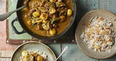Beef, Potato and Banana Curry with Cashew Rice