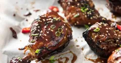 Sticky Chinese Plum Sauce Chicken Drumsticks