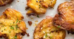 Ultra Crispy Garlic Butter Smashed Potatoes