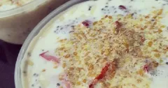 Creamy Coconut Soya Overnight Oats with Berries