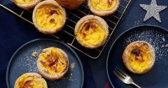 Easy Clementine Custard Tarts