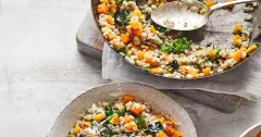 Quick Butternut Squash Barley Risotto