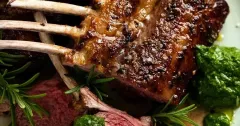 Oven-Roasted Rack of Lamb with Rosemary Garlic Marinade