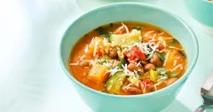 Summer Bean and Bulgur Vegetable Soup