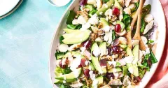 Turkey Salad with Grapes, Walnuts and Avocado
