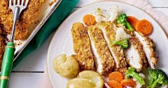 Parmesan Crusted Chicken with Quick Giardiniera