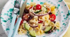 Kid-Friendly Pasta Salad with Feta and Veggies