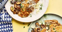 Traditional Staffordshire Oatcakes with Garlic Mushrooms