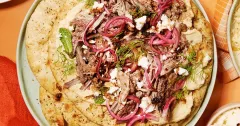 Feta & Walnut-Crusted Lamb with Pomegranate