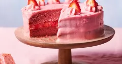 Fresh Strawberry Layer Cake with Cream Cheese Frosting