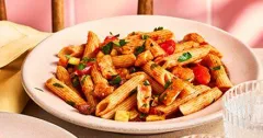 Halloumi Pasta with Courgettes and Tomatoes