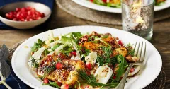 Halloumi, Pomegranate and Walnut Salad