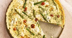 Asparagus, Pancetta, and Goat Cheese Quiche