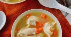 Homemade Chicken Wonton Noodle Soup
