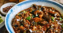 Authentic Sichuan Mapo Eggplant with Ground Pork