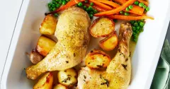 One-Pan Roast Chicken with Potatoes and Vegetables