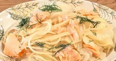 One-Pan Salmon and Cabbage Pasta