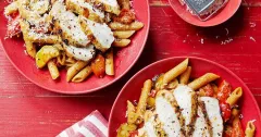 Roasted Summer Vegetable and Chicken Pasta