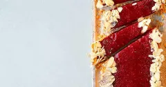 Festive Cherry and Raspberry Almond Tart