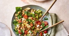 Mediterranean Artichoke, Chickpea, and Feta Salad